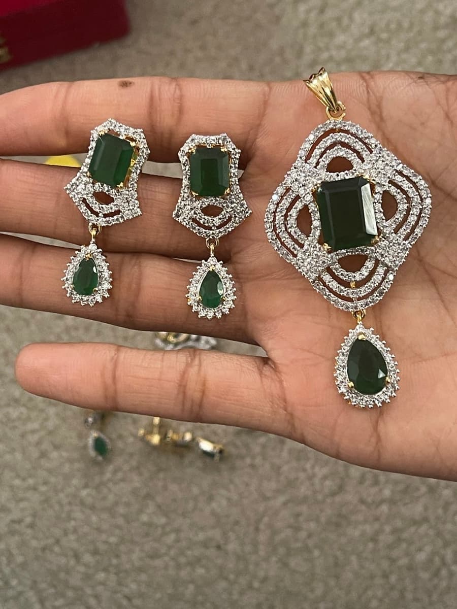 High Quality American Diamond, Cubic Zirconia, Kundan and Qreen Quartz