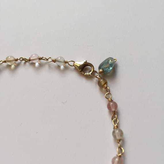 24k gold Plated Anxiety Relief Calming 3mm stacking Pink Cherry Quartz  Bracelet Round, Smooth 7" for mens, womens.