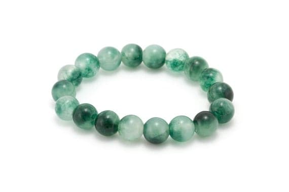 Green Jade Bracelet/ Moss Jade Bracelet/ Jade Bead Bracelet/ Green Jade Jewelry/ Moss Jade Jewelry 10 mm Code- WAR9046