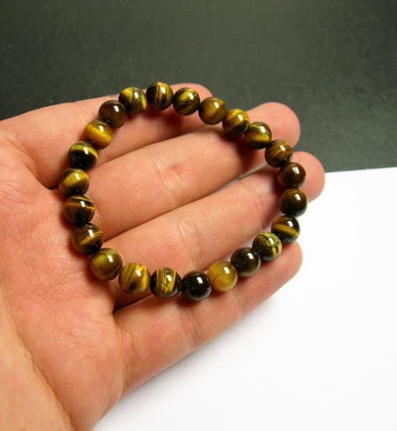 Tiger eyes - 8mm Round beads - 23 beads - 1 set Code- WAR6955