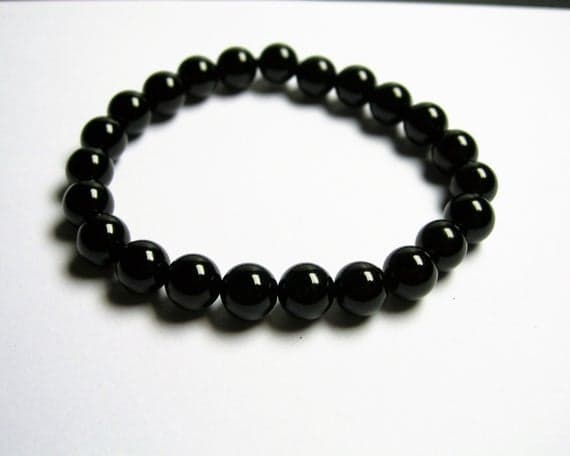 Black onyx - 8mm Round beads - 23 beads - 1 set - A quality Code- WAR6948