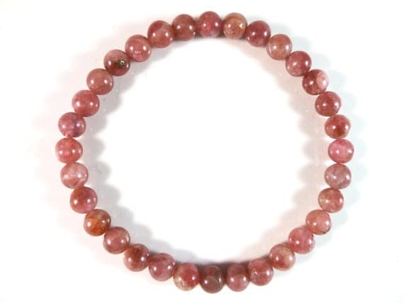 chakras simple 5mm Stretchable Pink Pink Tourmaline Bracelet Round, Smooth 7" for mens, womens, gf, bf & Adult.