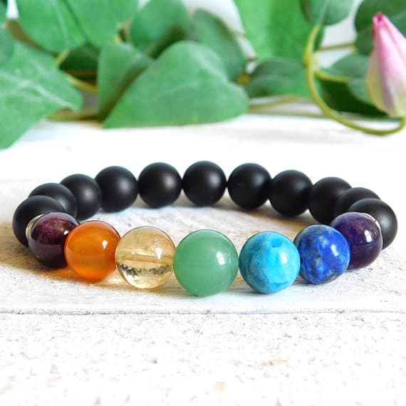 top quality 10mm Stretchable Multi Multi Gemstone Bracelet Round, Smooth 7.5" for mens, womens, gf, bf & Adult.