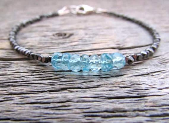 AAA++ Rare Quality Blue Apatite Bracelet, December Birthstone Bracelet, Apatite Jewelry, Hill Tribe Bracelet, Chakra bracelet, Stack bracelet, Bead Bracelet 4.5mm 7" Strand. Code- TJH436