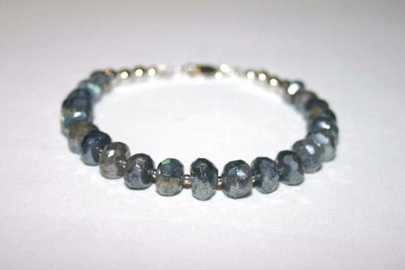 MYSTIC LABRADORITE BRACELET For Men 2.5MM -6x5 MM Code- WAR6033