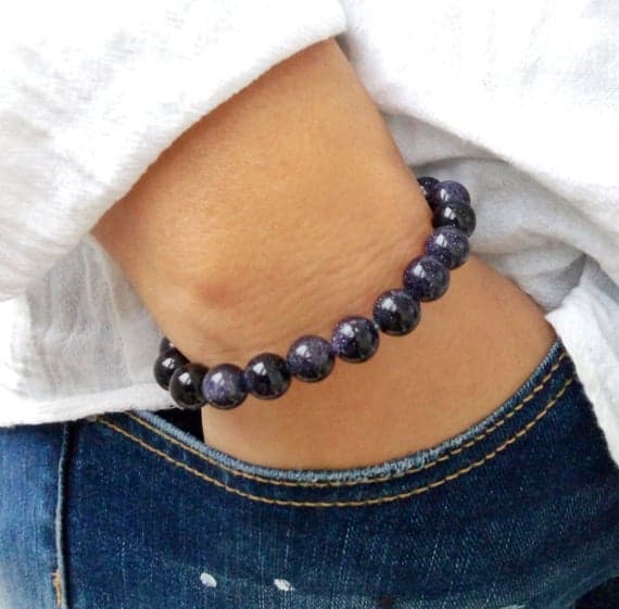 Blush Jewelry 10mm Multi Colour Adventurer Stretchable Bracelet Round, Smooth 18cm for mens, womens, gf, bf and adults.