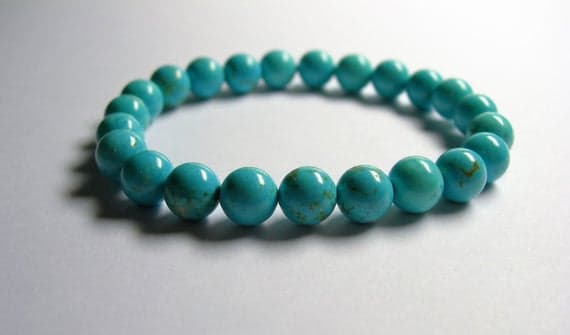 Howlite turquoise - 8mm Round beads - 23 beads - 1 set - A quality Code- WAR6967