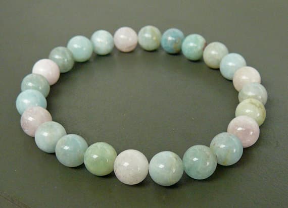 Morganite Bracelet Women Yoga Bracelet Healing Bracelets genuine morganite bracelet Yoga Jewelry Beaded Bracelet for women Natural Morganite 8mm  Code- WAR9169