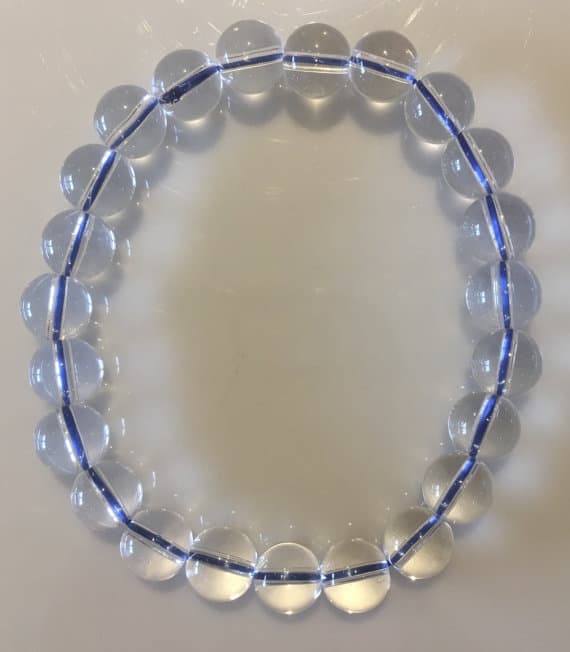 chakras simple 8mm Clear Clear Quartz  Stretchable Bracelet Round, Smooth 18cm for mens, womens, gf, bf and adults.