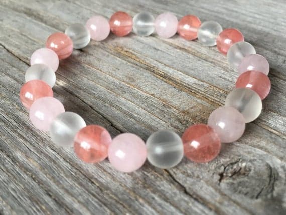 Natural 8mm Stretchable Multi Multi Gemstone Bracelet Round, Smooth 7" for mens, womens, GF, BF, Adults.