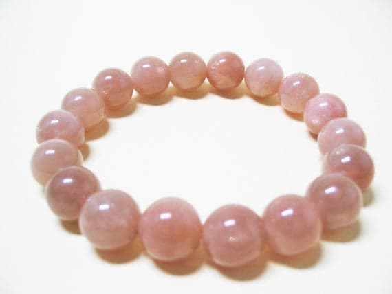 chakras simple 10mm Stretchable Orange Sunstone Bracelet Round, Smooth 7.5" for mens, womens, GF, BF, Adults.