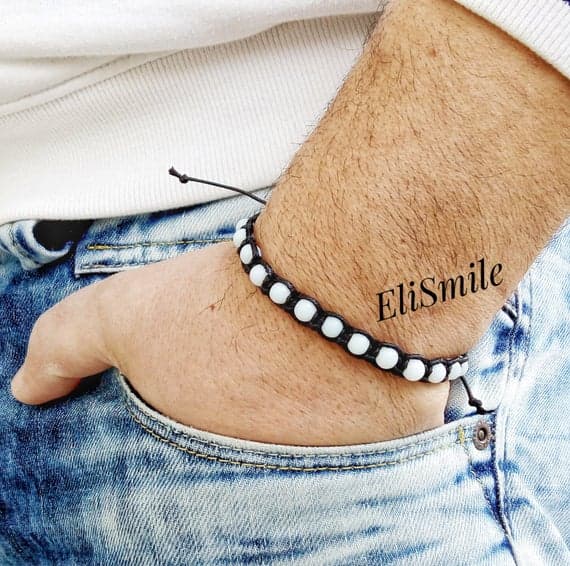 Wholesale 6mm White Agate Shamballa Adjustable Bracelet Round, Smooth 18cm for mens, womens, gf, bf and adults.