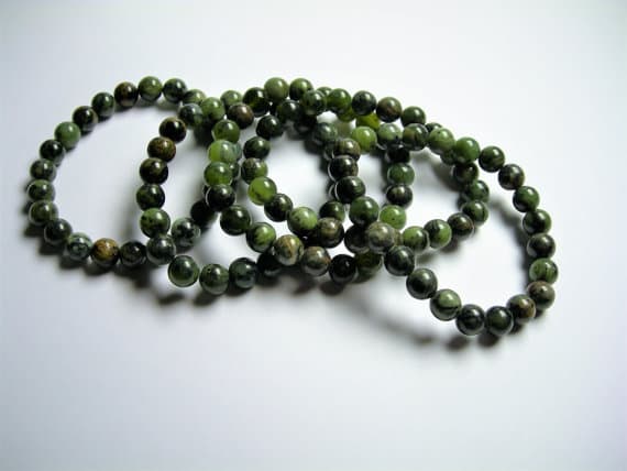 Jade nephrite - 8mm Round beads - 23 beads - 1 set Code- WAR6921