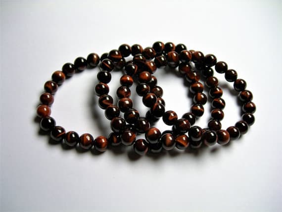 Red tiger eye - 8mm Round beads - 23 beads - 1 set - A quality Code- WAR6936