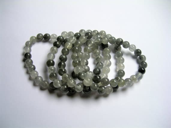 Grey Quartz - 8mm Round beads - 23 beads - 1 set - A quality Code- WAR6953