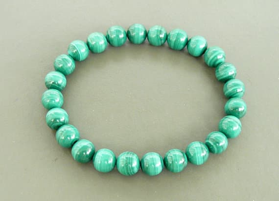Malachite bracelet 8mm grade A genuine malachite beads for women Gift Gemstone Jewelry Green natural malachite stones Energy bracelets gift Code- WAR9147