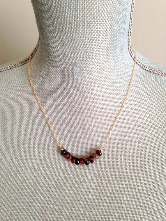 Brown Scapolite and Gold Filled Bar Necklace for Success, Change, Self Realization, Independence and Spiritual Expansion. 5x8mm  Code- WAR6255