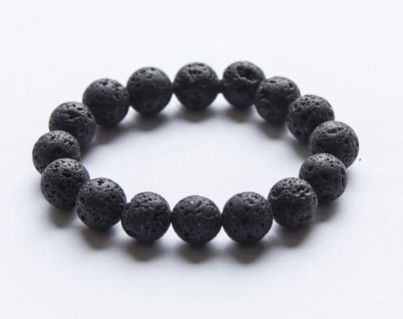AAA++ Rare Quality Volcanic lava rock, jewellery, bracelets, beaded bracelets, lava bracelet,beaded gemstone,healing stones, for him, for her,stretch bracelet 8mm Code- TJH351