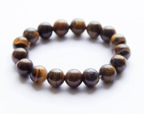 AAA++ Rare Quality Tiger eye bracelet, beaded gemstone, beaded bracelet,healing stones,for him,stretch bracelet,jasper jewelry,bracelet for women,original gift 8mm 7" Strand. Code- TJH347
