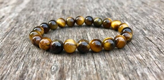 Dainty Slave Loose 6mm Stretchable Multi Tiger's Eye Bracelet Round, Smooth 7" for mens, womens, gf, bf & Adult.