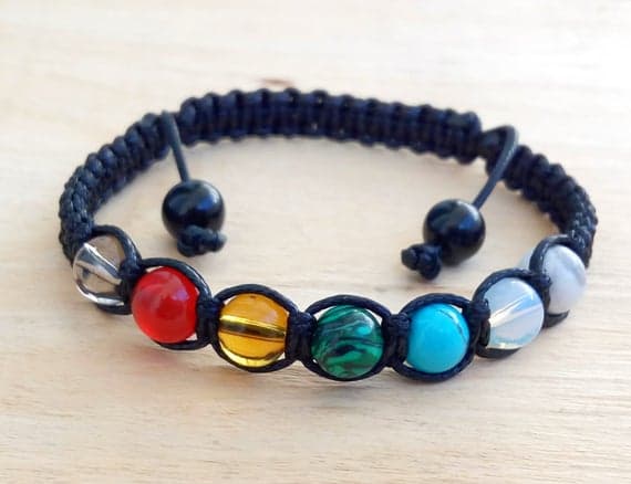 Unique Wedding Gift 8mm Multi Colour Multi Shamballa Adjustable Bracelet Round, Smooth 18cm for mens, womens, gf, bf and adults.