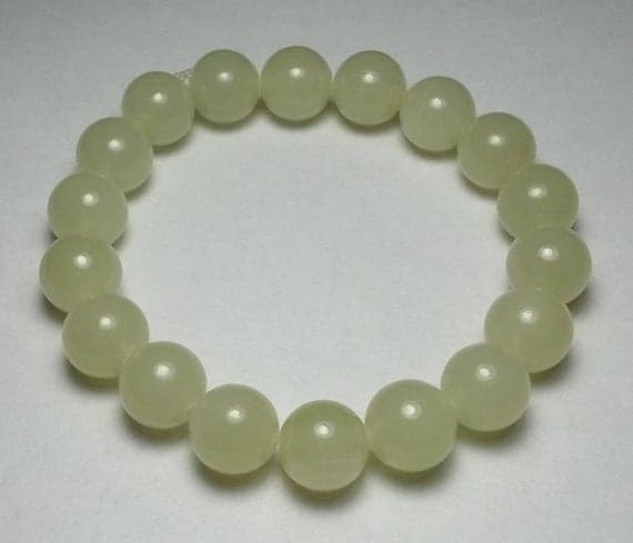 memorial gift 10mm Green Green Italian Onyx Stretchable Bracelet Round, Smooth 18cm for mens, womens, gf, bf and adults.