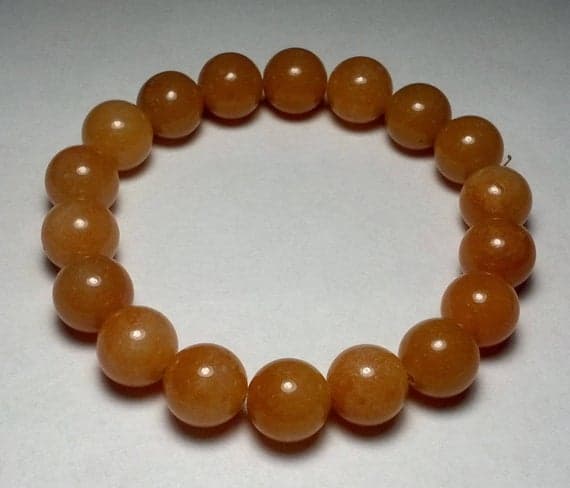 Dainty Slave Loose 10mm Orange Red Aventurine Stretchable Bracelet Round, Smooth 18cm for mens, womens, gf, bf and adults.