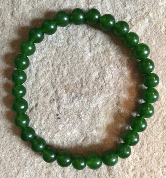 Galaxy Jewelry 6mm Pink Emerald Stretchable Bracelet Rondelle, Faceted 18cm for mens, womens, gf, bf and adults.