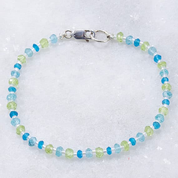 Multi Stone Beaded Bracelet, Blue, Green, Beaded Bracelet, Stack Bracelet, Energy Bracelet, Chakra Bracelet, Beaded Bracelets 3mm  Code- WAR6538