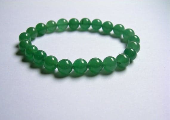 Green aventurine - 8mm Round beads - 23 beads - 1 set - A quality Code- WAR6952