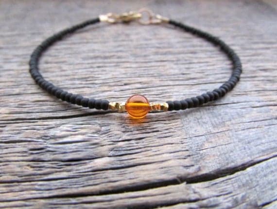 AAA++ Rare Quality Baltic Amber Bracelet, Amber Gold  Bracelet, Amber Jewelry, Genuine Amber, Natural Amber, Seed Bead Bracelet, Amber Accessory, Stack Bracelet 2-5mm 7 inches Code- TJH398