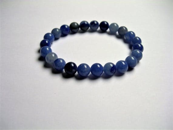 Blue Aventurine - 8mm Round beads - 23 beads - 1 set - A quality Code- WAR6947