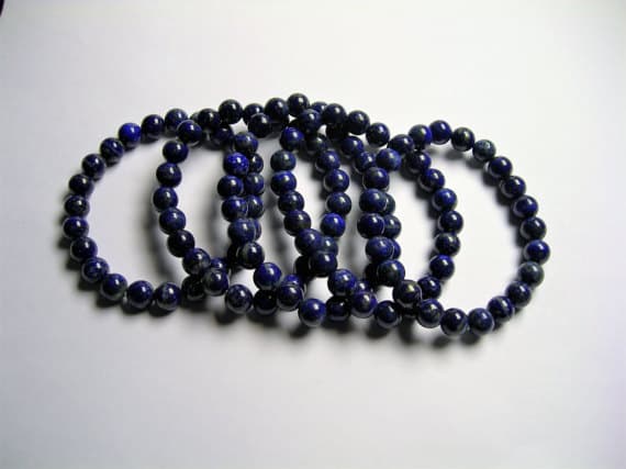 Lapis Lazuli - 8mm Round beads - 23 beads - 1 set - A quality Code- WAR6954