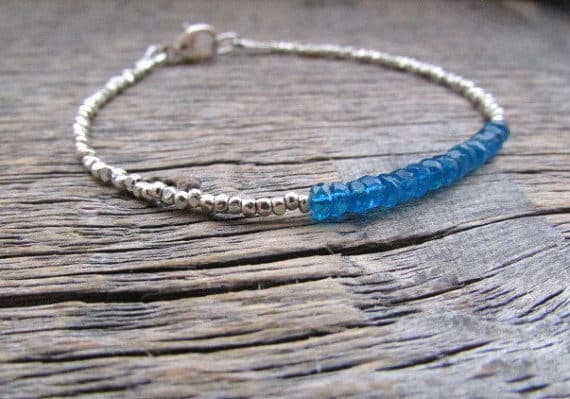 AAA++ Rare Quality Blue Apatite Bracelet, Apatite Bead Bracelet, Neon Blue Apatite, Stack Bracelet, December Birthstone, Mother's Day Gift 4mm 7 inches Code- TJH413