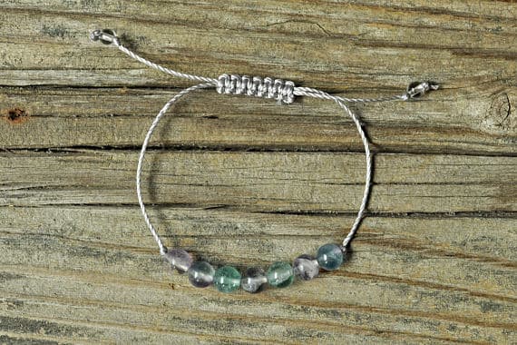 Wholesale 6mm adjustable Multi Fluorite Bracelet Round, Smooth 7" for mens, womens, GF, BF, Adults.