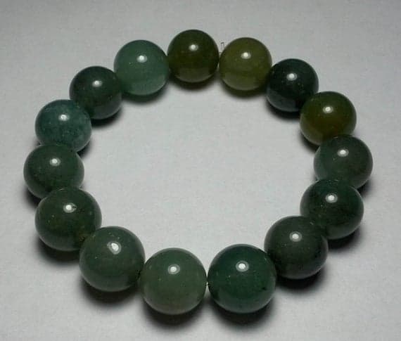 Wholesale 12mm Green Green Aventurine Stretchable Bracelet Round, Smooth 18cm for mens, womens, gf, bf and adults.