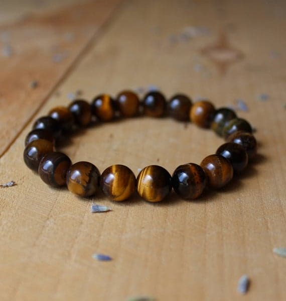 Unique Wedding Gift 8mm Stretchable Multi Tiger Eye  Bracelet Round, Smooth 7" for mens, womens.