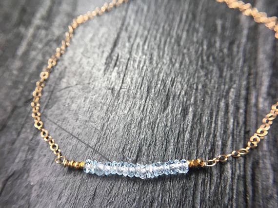 24k gold Plated Blush Jewelry 2-2.5mm stacking Blue London Blue, Spinel, Water Sapphire Iolite Bracelet Rondelle, Faceted 7" for mens, womens, gf, bf & Adult.