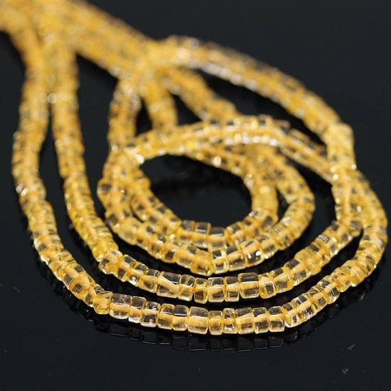 1 strand citrine tyresmooth 14'' long strand gemstone beads, jewelry supplies for jewelry making, bulk beads, for meditation jewellery for Reiki Healing  gemstone size 4mm