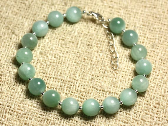 925 sterling Silver love beach youth Silver Helling 8mm Stracking Blue Turquoise Bracelet Round, Smooth 7" for mens, womens, gf, bf & Adult.