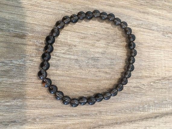 Wholesale 6mm Stretchable Brown Smoky Quartz Bracelet Round, Smooth 7" for mens, womens, gf, bf & Adult.