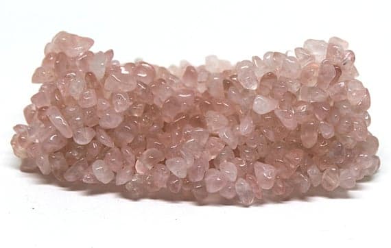 rose quartz bracelet chips beads smooth rock stone 7.5'strand gemstone beads, jewelry supplies for jewelry making, bulk beads, for meditation jewellery for Reiki Healing  gemstone 4-5mm