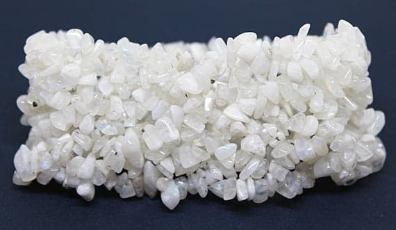 rainbow moonstone bracelet chips smooth rock stone 7.5'strand gemstone beads, jewelry supplies for jewelry making, bulk beads, for meditation jewellery for Reiki Healing  gemstone 5-6mm