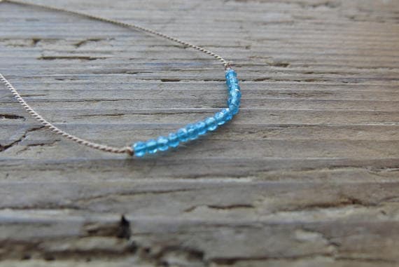 24k gold Plated Anniversary Gift 2-3mm stacking Blue blue zircon  Bracelet Rondelle, Faceted 7" for mens, womens, gf, bf & Adult.