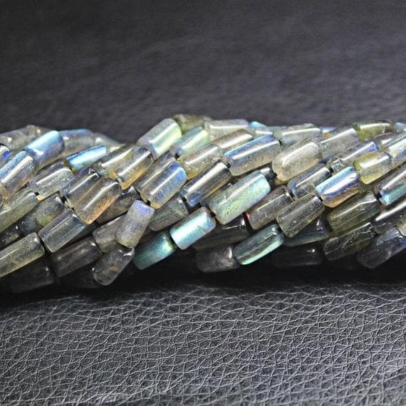 1 strand blue labradorite tiny tube smooth 14'' long strand gemstone beads, jewelry supplies for jewelry making, bulk beads, for meditation jewellery for Reiki Healing  gemstone 7mm to 10mm