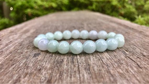 Super sale 10mm Stretchable Green Green Burma Jade Bracelet Round, Smooth 7" for mens, womens, gf, bf & Adult.
