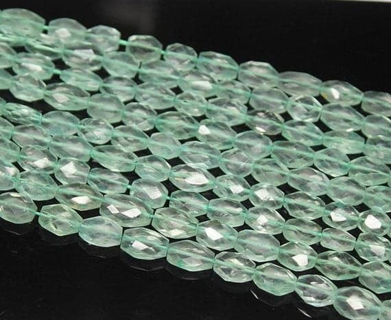 green amethyst oval faceted 13'' long strand gemstone beads, jewelry supplies for jewelry making, bulk beads, for meditation jewellery for Reiki Healing  gemstone 8mm to 11mm