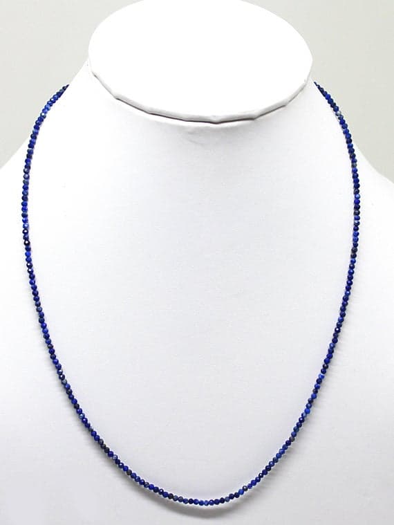 lapis lazuli necklace rondelle faceted 18'strand gemstone beads, jewelry supplies for jewelry making, bulk beads, for meditation jewellery for Reiki Healing  gemstone 2mm