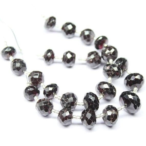 red garnet rondelle faceted 5'' long strand gemstone beads, jewelry supplies for jewelry making, bulk beads, for meditation jewellery for Reiki Healing  gemstone 9mm to 13mm