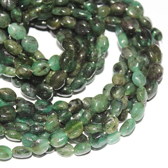 1 strand emerald oval smooth 14'' long strand gemstone beads, jewelry supplies for jewelry making, bulk beads, for meditation jewellery for Reiki Healing  gemstone size 5mm to 6mm